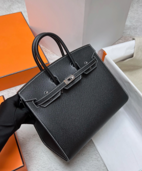 에르메스 버킨백25 블랙 은장 앱송